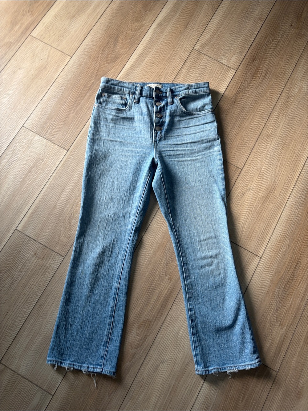 Madewell Light Blue Cali-Demi Boot Jeans